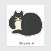 Retro Chinese Qing Dynsty Black Manchu Cat Aufkleber (Blatt)