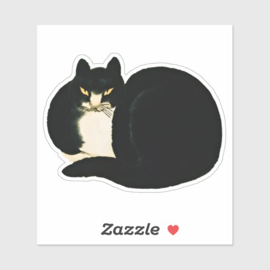 Retro Chinese Qing Dynsty Black Manchu Cat Aufkleber (Blatt)