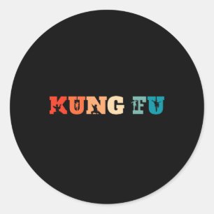Retro Chinese Shaolin Martial Arts - Vintag Kung Runder Aufkleber