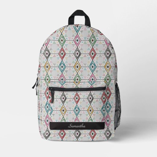 Retro-chinesische Schachbrett Bedruckter Rucksack (Vorderseite)