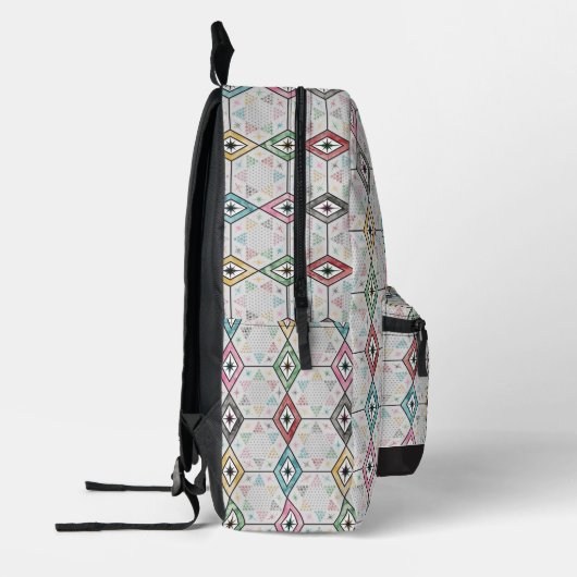 Retro-chinesische Schachbrett Bedruckter Rucksack (Links)