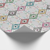 Retro-chinesische Schachbrett Geschenkpapier (Ecke)