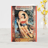 Retro Chinesisches Button für Zigarettenwerbung Karte (Gelbe Blume)