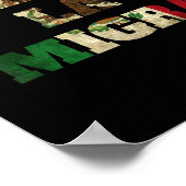Retro Chinga La Migra Mexico Flag Banderi Ice Immo Poster (Ecke)