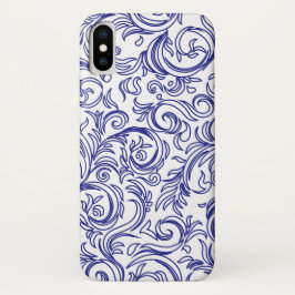Retro Chinoiserie Blau und Weiß Muster Case-Mate iPhone Hülle