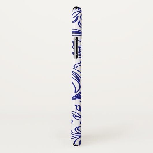 Retro Chinoiserie Blau und Weiß Muster Case-Mate iPhone Hülle (Hinten/Rechts)