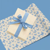 Retro Chinoiserie Blue Butterfells Blush Ivory Große Geschenktüte