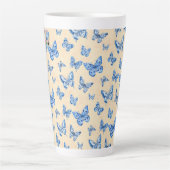 Retro Chinoiserie Blue Butterfells Blush Ivory Milchtasse (Vorderseite)