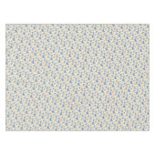 Retro Chinoiserie Blue Butterfells Blush Ivory Tischdecke (Vorderseite (Horizontal))