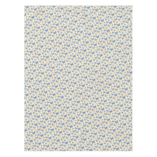 Retro Chinoiserie Blue Butterfells Blush Ivory Tischdecke