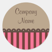 Retro Chocolate Business Stickers (Vorderseite)