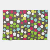 Retro Chocolate Dots Küchenhandtuchgeschenk Geschirrtuch (Horizontal)