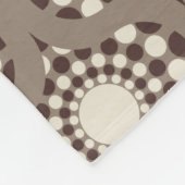 Retro Chocolate Drops Dot Mandala Ogee Fleecedecke (Ecke)
