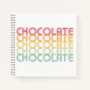Retro Chocolate Rainbow Color Journal Notizblock