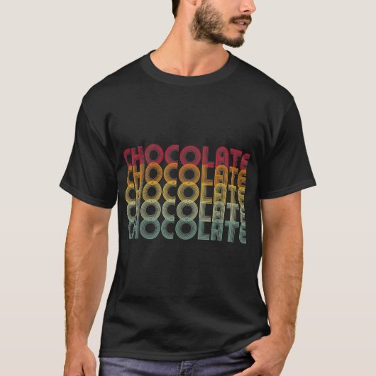 Retro Chocolate Rainbow Color T - Shirt (Vorderseite)