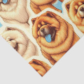 Retro Chow-Chow Nahtloses Muster Seidenpapier (Ausschnitt)