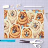 Retro Chow-Chow Nahtloses Muster Seidenpapier (Handwerk)