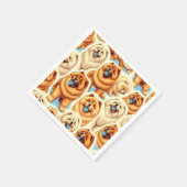 Retro Chow-Chow Nahtloses Muster Serviette (Ecke)