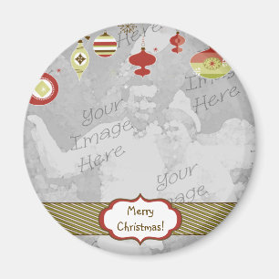 Retro-Christbaumschmuck-Fotorahmen Vorlage Magnet