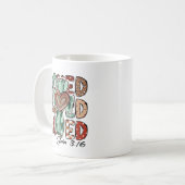 Retro Christlich Cross liebte John 3:16 Kaffeetasse (Vorderseite Links)