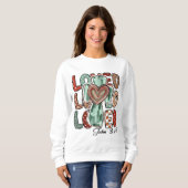 Retro Christlich Cross liebte John 3:16 Sweatshirt (Vorne ganz)