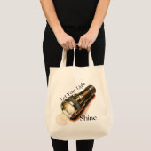 Retro Christlich Tote Bag "Lass dein Lichtschacht" Tragetasche (Vorderseite (Produkt))
