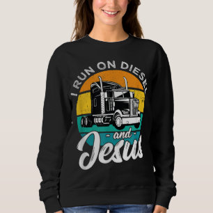 Retro-Christlicher LKW-Fahrer, den ich mit Diesel  Sweatshirt