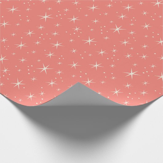 Retro Christmas 1958 Designer Geschenk Wrap-Stardu Geschenkpapier (Ecke)
