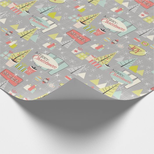 Retro Christmas 1958 Geschenkpapier (Ecke)
