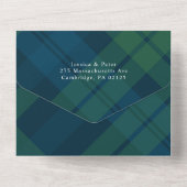 Retro Christmas 5 Foto Grußkarte All In One Einladung (Rückseite)