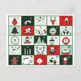 RETRO CHRISTMAS ADVENT 2023 FEIERTAGSPOSTKARTE