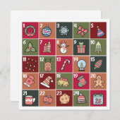 RETRO CHRISTMAS ADVENT 2023 FERIENKARTE (Vorne/Hinten)