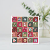 RETRO CHRISTMAS ADVENT 2023 FERIENKARTE (Stehend Vorderseite)