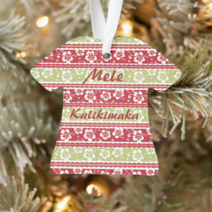 Retro Christmas Aloha Shirt Ornament