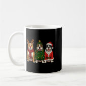 Retro Christmas American Bully Santa Reindeer Dog  Kaffeetasse (Links)