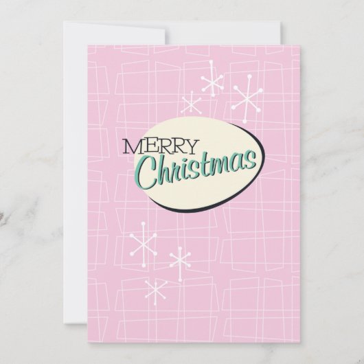 Retro Christmas Anpassbare Party Einladung (Rückseite)