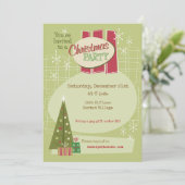 Retro Christmas Anpassbare Party Einladung (Stehend Vorderseite)