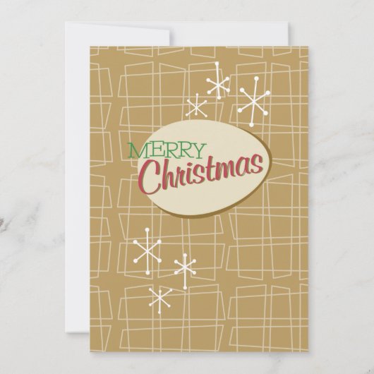 Retro Christmas Anpassbare Party Einladung (Rückseite)