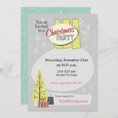 Retro Christmas Anpassbare Party Einladung-1958 Einladung (Vorne/Hinten)