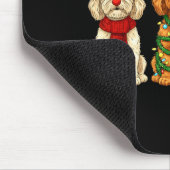 Retro Christmas Ao Santa Reindeer Dog Lover Mousepad (Ecke)