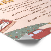 Retro Christmas Baby Dusche Spate Night Diapers Poster (Ecke)