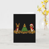 Retro Christmas Ball Python Snake Santa Reindeer Karte (Gelbe Blume)