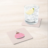 Retro Christmas Bauble Pink Holiday Rechteckiger Pappuntersetzer (Vor Ort)