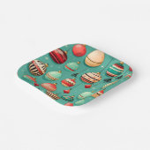 Retro Christmas Baubles Klein Pappteller (Gewinkelt)