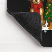 Retro Christmas Beagle Santa Reindeer Dog Lover Mousepad (Ecke)