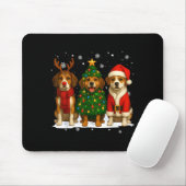 Retro Christmas Beagle Santa Reindeer Dog Lover Mousepad (Mit Mouse)