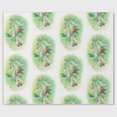 Retro Christmas Bells Pastell Pattern Geschenkpapier (Flach)