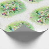 Retro Christmas Bells Pastell Pattern Geschenkpapier (Ecke)