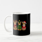 Retro Christmas Bengal Cat Santa Reindeer Kaffeetasse (Links)