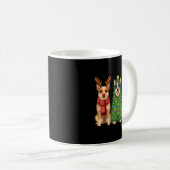 Retro Christmas Blue Heeler Santa Reindeer Dog Lov Kaffeetasse (VorderseiteRechts)